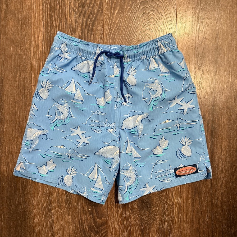Vineyard Vines Light Blue Kids Swim Trunks